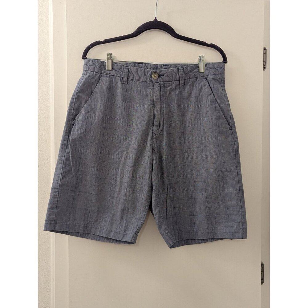 Ashworth Men's Gray Plaid Golf Shorts Size 32 Cotton Blend Comfortable Style
